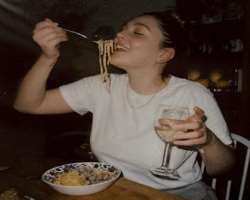 Alix Coburn consuming alcohol